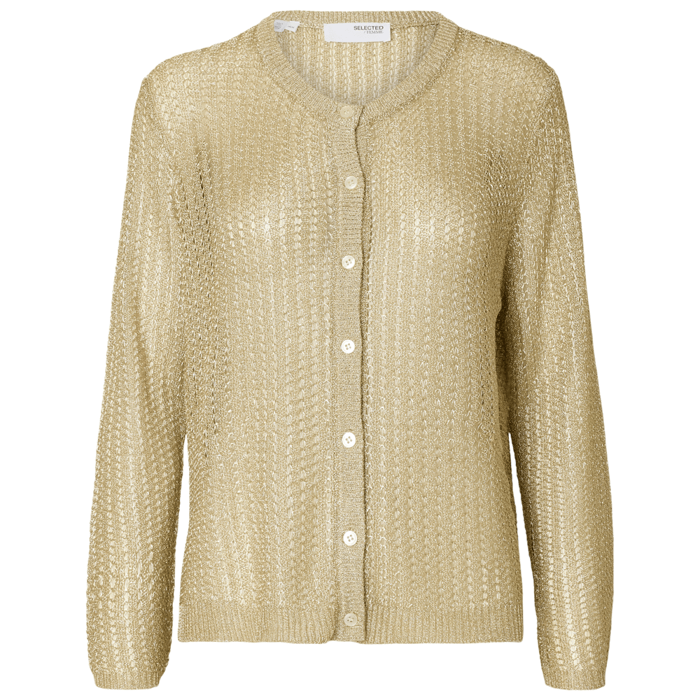 Selected Femme Sadie Metallic Knit Cardigan